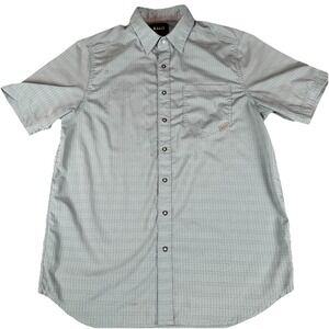 5.11 Tactical Shirt Mens Small Green Ripstop Short Sleeve Snap Button Flaw